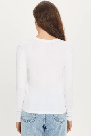 Goldie LONG SLEEVE VARIEGATED RIB TEE - Premium  at Lonnys NY - Just $115! Shop Womens clothing now 