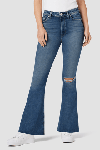 Hudson Holly High-Rise Flare Barefoot Jeans - Premium  at Lonnys NY - Just $225! Shop Womens clothing now 