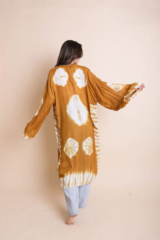 Tie-Dye Longline Kimono with Full Sleeves *Online Only* - Premium kimonos at Lonnys NY - Just $46! Shop Womens clothing now 