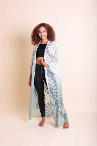 Ombre Bohemian Lace Kimono *Online Only* - Premium kimonos at Lonnys NY - Just $63.75! Shop Womens clothing now 