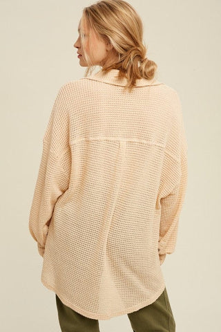 Soft Thermal Knit Shacket Top  *Online Only* - Premium  at Lonnys NY - Just $63.25! Shop Womens clothing now 
