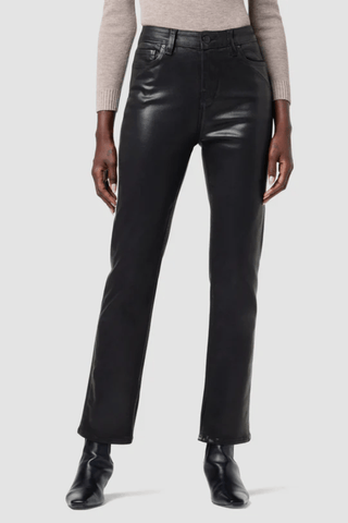 Hudson Nico Mid-Rise Straight Ankle Jean w/ Slit Hem - Premium pants at Lonnys NY - Just $195! Shop Womens clothing now 