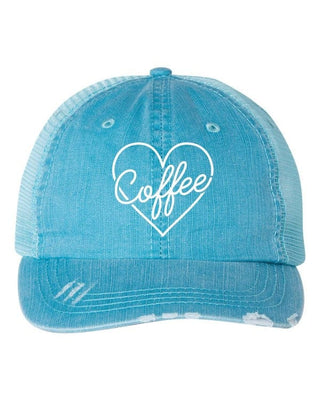 Heart and Coffee Embroidered Trucker Hat *Online Only* - Premium  at Lonnys NY - Just $40! Shop Womens clothing now 