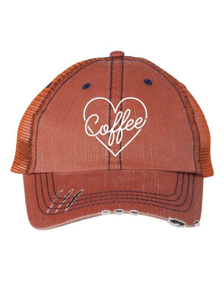 Heart and Coffee Embroidered Trucker Hat *Online Only* - Premium  at Lonnys NY - Just $40! Shop Womens clothing now 