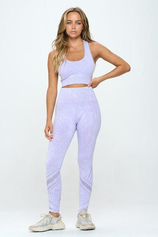 Seamless Two Piece Yoga mineral washed active set *Online Only* - Premium activewear from OTOS Active - Just $46.33! Shop now 