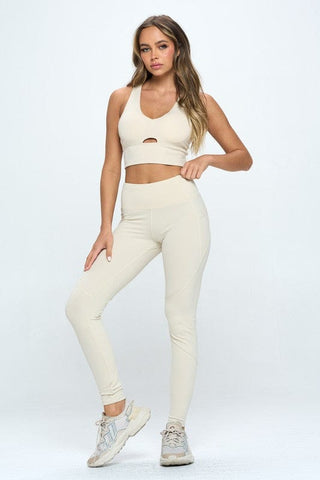 Two Piece Activewear Set with Cut-Out Detail  *Online Only* - Premium activewear from OTOS Active - Just $55.58! Shop now 