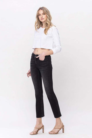 Mid Rise Ankle Slim Straight Jeans Flying Monkey  *Online Only* - Premium  at Lonnys NY - Just $80! Shop Womens clothing now 