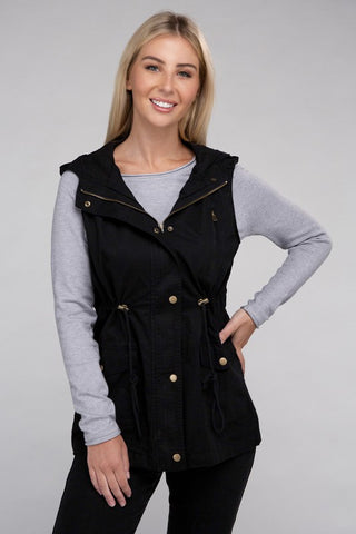 Military Hoodie Vest *Online Only* - Premium clothing at Lonnys NY - Just $37! Shop Womens clothing now 