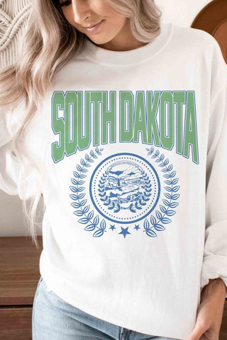 South Dakota State Wreath Graphic Sweatshirt  *Online Only* - Premium  at Lonnys NY - Just $66.63! Shop Womens clothing now 
