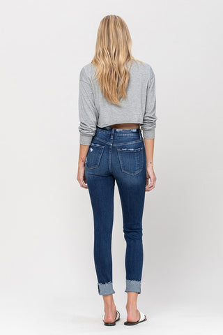 High Rise Distressed Clean Cut Skinny Jeans *Online Only* - Premium clothing at Lonnys NY - Just $75! Shop Womens clothing now 