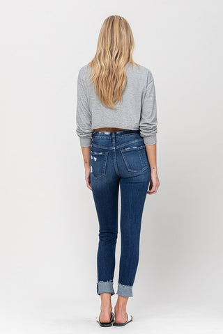 High Rise Distressed Clean Cut Skinny Jeans *Online Only* - Premium clothing at Lonnys NY - Just $75! Shop Womens clothing now 