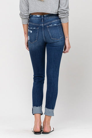 High Rise Distressed Clean Cut Skinny Jeans *Online Only* - Premium clothing at Lonnys NY - Just $75! Shop Womens clothing now 