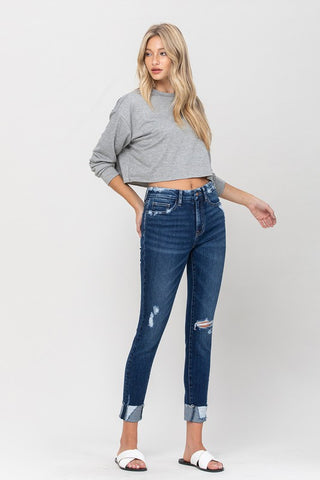 High Rise Distressed Clean Cut Skinny Jeans *Online Only* - Premium clothing at Lonnys NY - Just $75! Shop Womens clothing now 