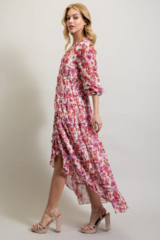 Bohemian Floral High and low maxi dress *Online Only* - Premium dresses at Lonnys NY - Just $106.43! Shop Womens clothing now 