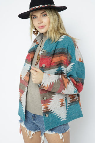 Lightweight Aztec Pattern Jacket *Online Only* - Premium clothing at Lonnys NY - Just $75! Shop Womens clothing now 