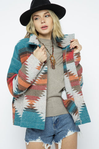 Lightweight Aztec Pattern Jacket *Online Only* - Premium clothing at Lonnys NY - Just $75! Shop Womens clothing now 