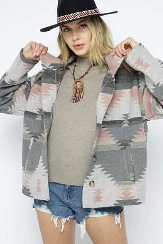 Lightweight Aztec Pattern Jacket *Online Only* - Premium clothing at Lonnys NY - Just $75! Shop Womens clothing now 