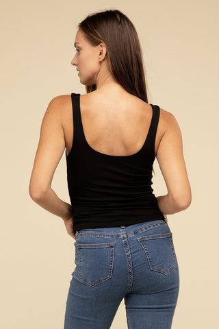 Double Layer Round Neck Tank Top *Online Only* - Premium clothing at Lonnys NY - Just $30! Shop Womens clothing now 