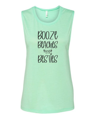 Booze Beaches and Besties Summer Graphic Tank *Online Only* - Premium clothing at Lonnys NY - Just $43! Shop Womens clothing now 