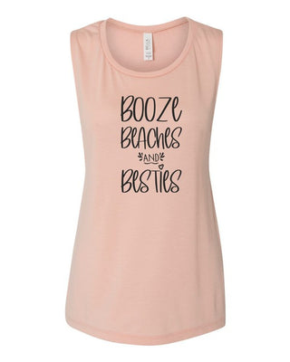 Booze Beaches and Besties Summer Graphic Tank *Online Only* - Premium clothing at Lonnys NY - Just $43! Shop Womens clothing now 