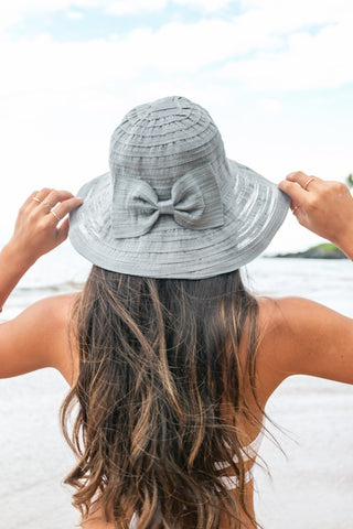 Bow Accent Bucket Sunhat - Premium  from Aili's Corner - Just $35! Shop now 