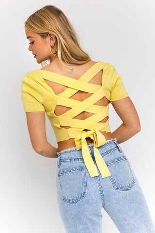 Criss Cross Back Tie Top *Online Only* - Premium clothing at Lonnys NY - Just $43! Shop Womens clothing now 