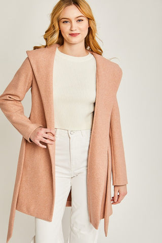 Fleece Belted Hoodie Coat *Online Only* - Premium clothing at Lonnys NY - Just $51! Shop Womens clothing now 