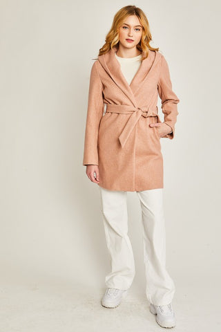 Fleece Belted Hoodie Coat *Online Only* - Premium clothing at Lonnys NY - Just $51! Shop Womens clothing now 