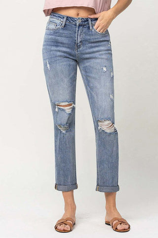 Distressed Stretch Boyfriend *Online Only* - Premium  from VERVET by Flying Monkey - Just $75! Shop now 