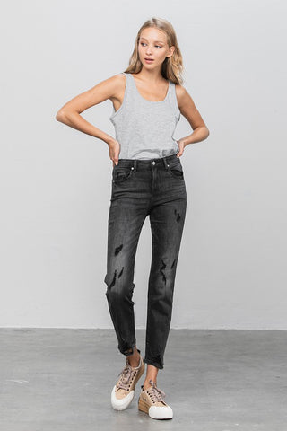 Ankle Straight Mid Rise Jeans *Online Only* - Premium clothing at Lonnys NY - Just $85! Shop Womens clothing now 