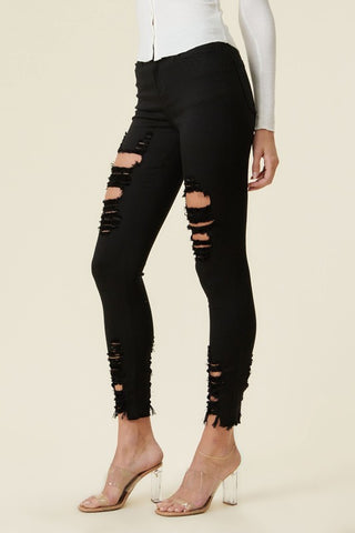 High Rise Distressed Skinny Jeans *Online Only* - Premium clothing at Lonnys NY - Just $70! Shop Womens clothing now 