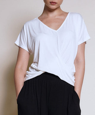 BAMBOO TWIST FRONT DOLMAN TOP * Online Only* - Premium  from Fabina - Just $87.75! Shop now 