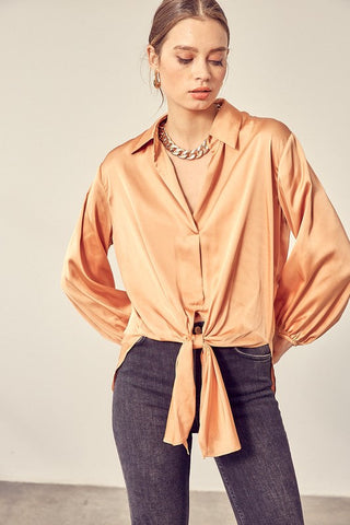 FRONT TIE SHIRT  *Online Only* - Premium  from Mustard Seed - Just $60! Shop now at Lonnys NY