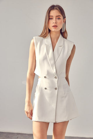 Blazer Button Romper  * Online Only* - Premium romper at Lonnys NY - Just $73.55! Shop Womens clothing now 
