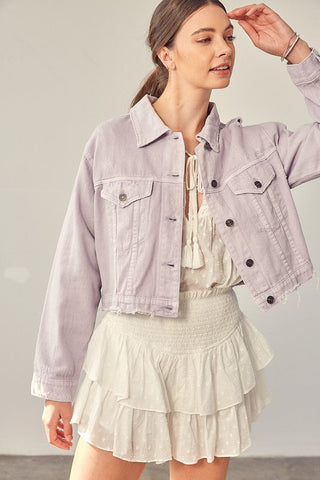 Color Denim Jacket  *Online Only* - Premium  at Lonnys NY - Just $88! Shop Womens clothing now 