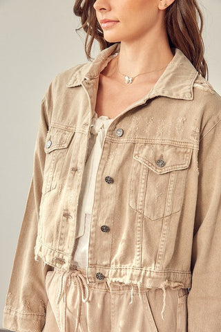 Color Denim Jacket  *Online Only* - Premium  from Mustard Seed - Just $88! Shop now at Lonnys NY