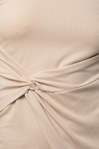 Sleeveless Twist Wrap Rib Midi Dress *Online Only* - Premium  from Gilli - Just $39.88! Shop now 
