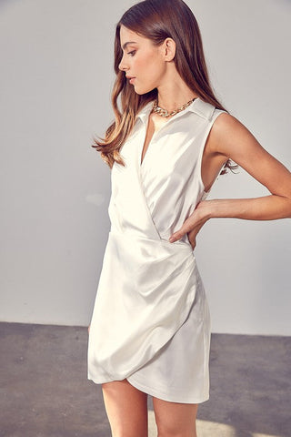 Collar Wrap Dress *Online Only* - Premium  at Lonnys NY - Just $75! Shop Womens clothing now 