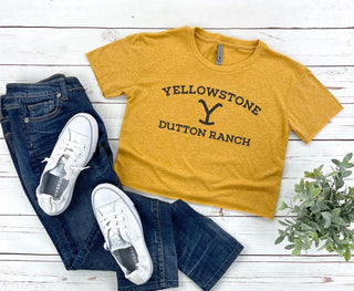 Yellowstone Dutton Ranch Cropped Tee *Online Only* - Premium clothing at Lonnys NY - Just $37! Shop Womens clothing now 