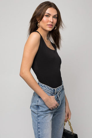 Cap Sleeve Square Neck Bodysuit *Online Only* - Premium  from Gilli - Just $36! Shop now 