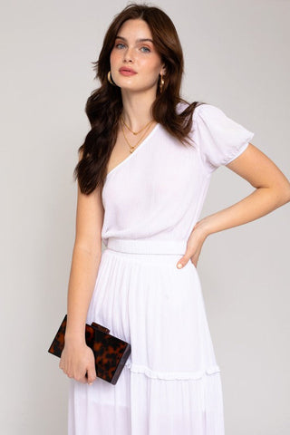 S/S One Shoulder Top - Premium  at Lonnys NY - Just $0! Shop Womens clothing now 