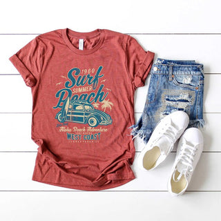 Surf Summer Beach Short Sleeve Graphic Tee *Online Only* - Premium Shirts & Tops at Lonnys NY - Just $47.50! Shop Womens clothing now 