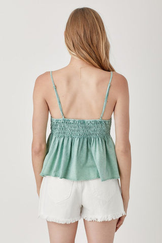 Smocked Flare Bottom Knit Cami Top *Online Only* - Premium  from Mustard Seed - Just $58.03! Shop now 