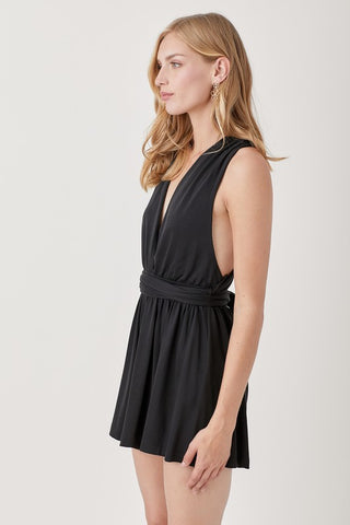 Halter Neck Banded Knit Romper *Online Only* - Premium clothing at Lonnys NY - Just $54! Shop Womens clothing now 