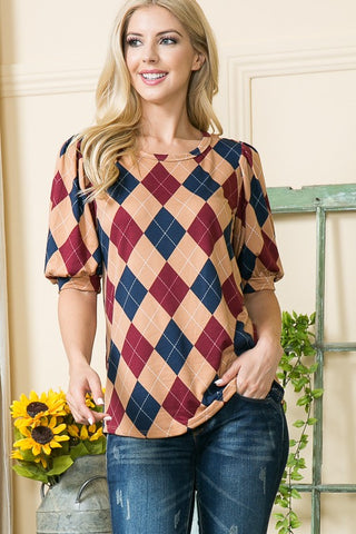 Puff Sleeve Knit Jersey Top *Online Only* - Premium clothing at Lonnys NY - Just $37! Shop Womens clothing now 