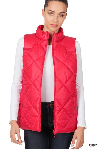 Quilted Vest *Online Only* - Premium clothing at Lonnys NY - Just $42! Shop Womens clothing now 