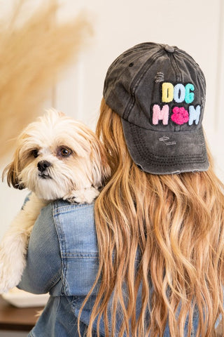 Dog Mom Distressed Hat *Online Only* - Premium hats at Lonnys NY - Just $35! Shop Womens clothing now 