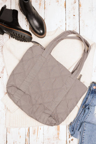 Quilted Tote Bag *Online Only* - Premium clothing at Lonnys NY - Just $48! Shop Womens clothing now 