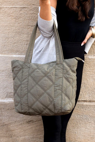 Quilted Tote Bag *Online Only* - Premium clothing at Lonnys NY - Just $48! Shop Womens clothing now 