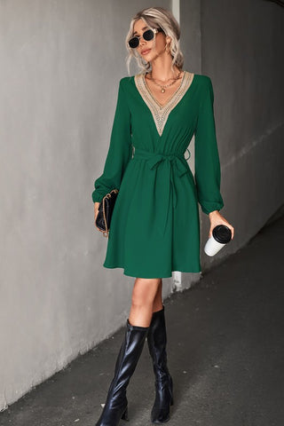 Long Sleeve V-Neck Dress *Online Only* - Premium clothing at Lonnys NY - Just $50! Shop Womens clothing now 